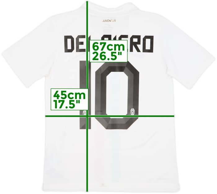 Camiseta de visitante de la Juventus 2010-12 Del Piero #10 - 6/10 - (XL.Niños)