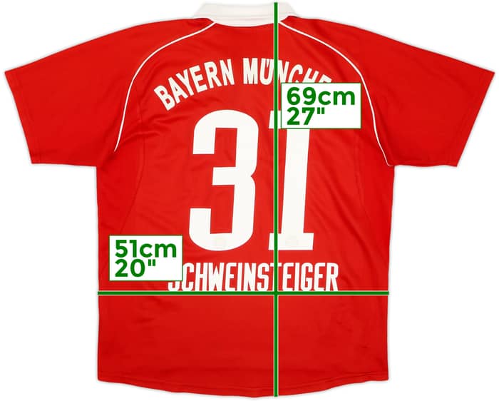 2005-06 Bayern Munich Home Shirt Schweinsteiger #31 - 6/10 - (XL.Boys)