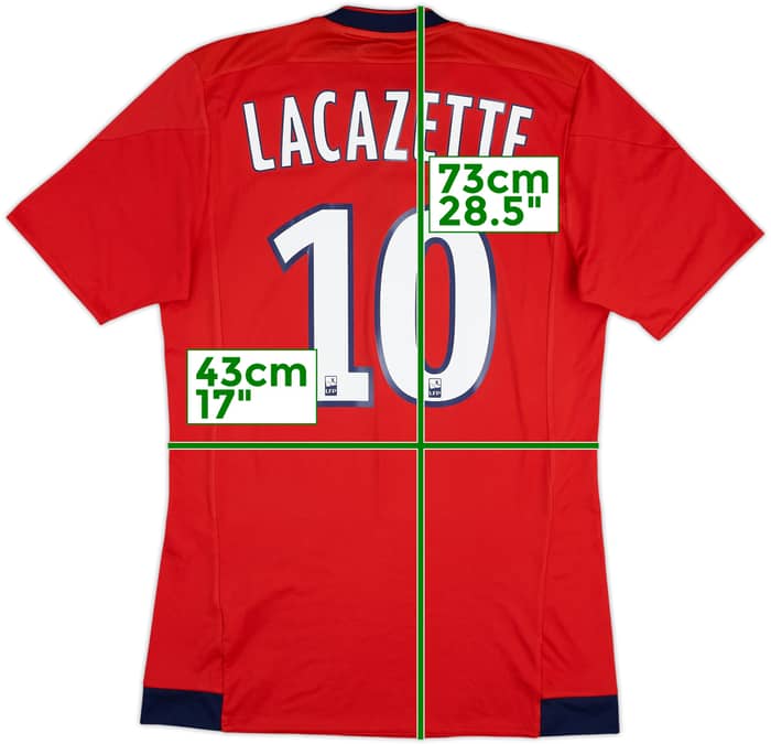 2015-16 Lyon Away Shirt Lacazette #10 - 9/10 - (S)