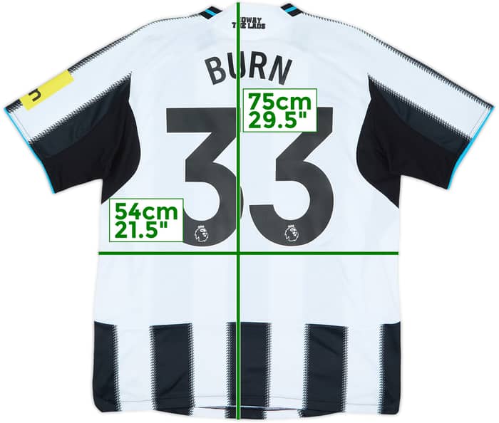 2025-26 Newcastle Authentic Home Shirt Burn #33 - 10/10 - (XXL)