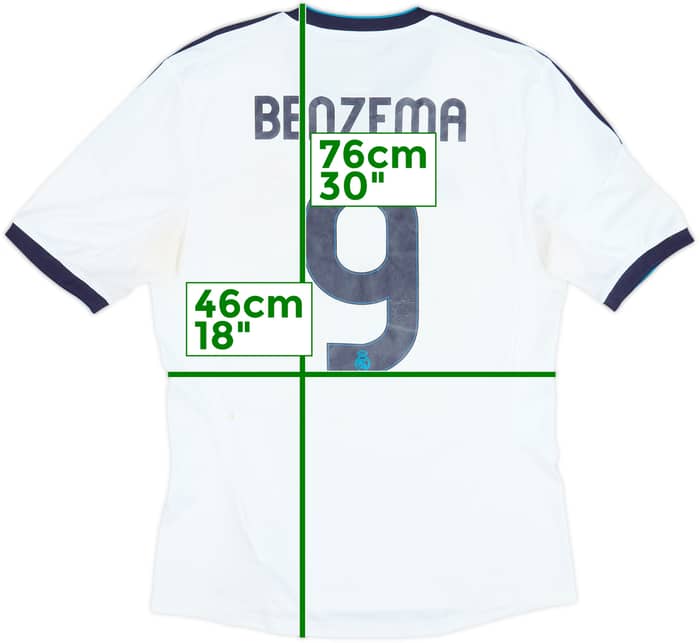 2012-13 Real Madrid Home Shirt Benzema #9 - 4/10 - (M)
