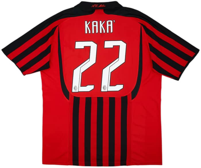 2007-08 AC Milan Home Shirt Kaka #22 - 8/10 - (XL)