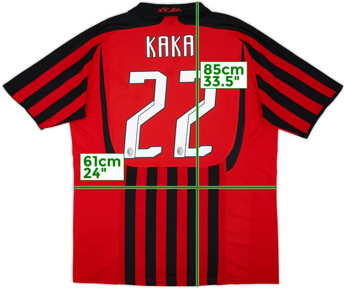 2007-08 AC Milan Home Shirt Kaka #22 - 8/10 - (XL)