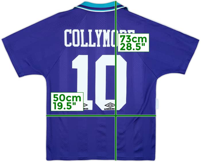 Camiseta de visitante del Nottingham Forest 1993-95 Collymore #10 - 8/10 - (M)