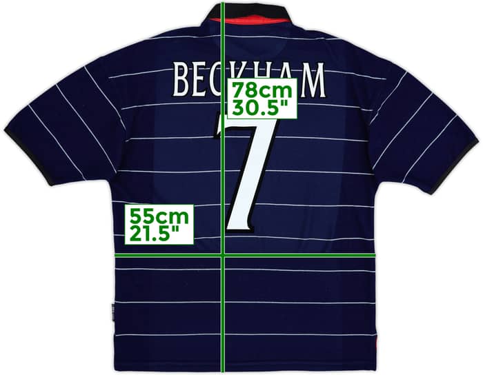 1999-00 Manchester United Away Shirt Beckham #7 - 6/10 - (M)