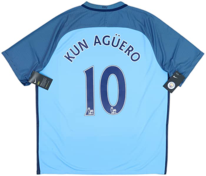 2016-17 Manchester City Home Shirt Kun Aguero #10 (XL)