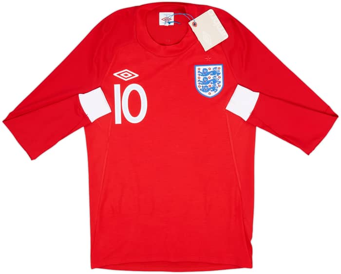 2010-11 England Away L/S Shirt Rooney #10 (XS)