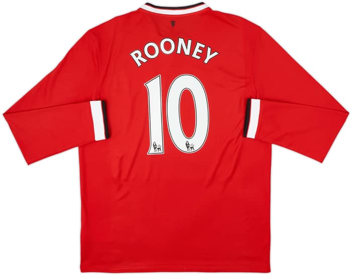 2014-15 Manchester United Home L/S Shirt Rooney #10 - 5/10 - (L)