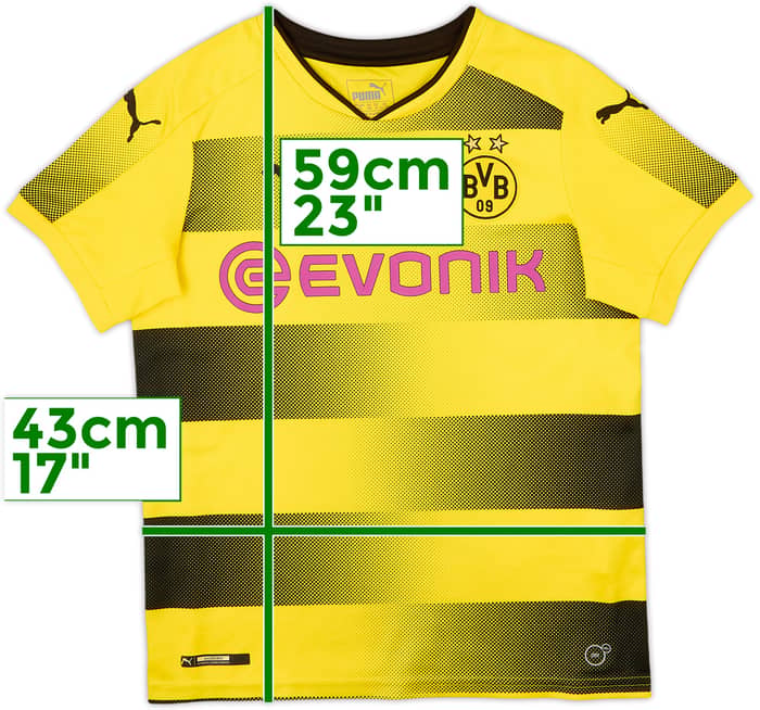Camiseta de local del Borussia Dortmund 2017-18 - 5/10 - (Niños M)