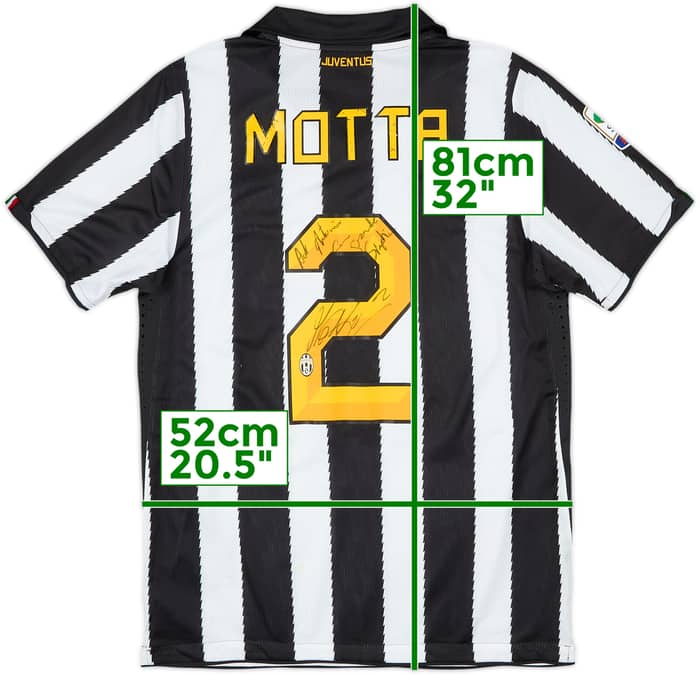 2010-11 Juventus Player Issue Signed Home L/S Shirt Motta #2 - 4/10 - (L)