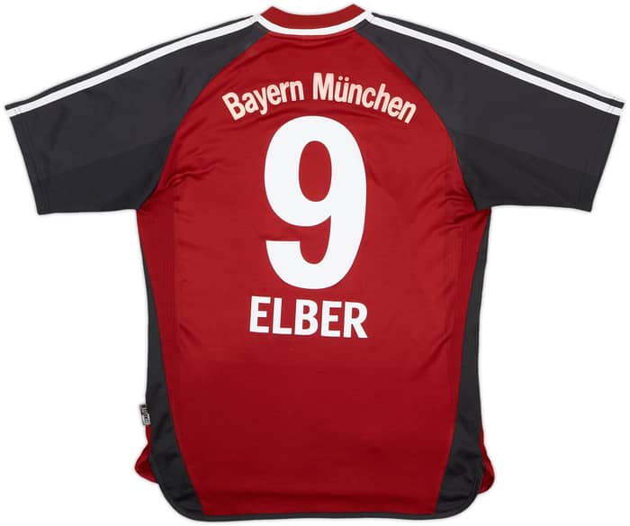 2001-02 Bayern Munich Home Shirt Elber #9 - 6/10 - (XL.Boys)