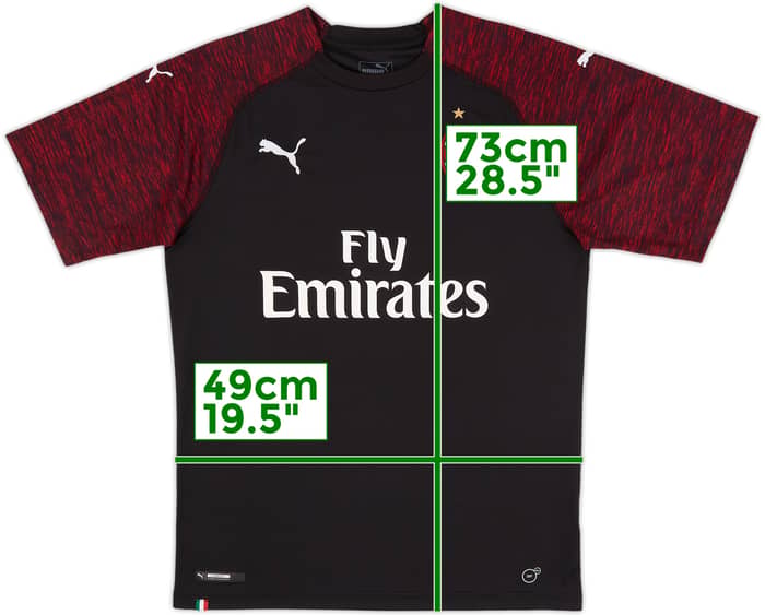 2018-19 AC Milan Tercera Camiseta - 9/10 - (M)