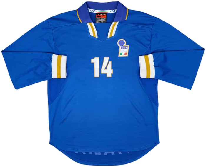 1996-97 Italy Player Issue Home L/S Shirt Del Piero #14 - 9/10 - (L)