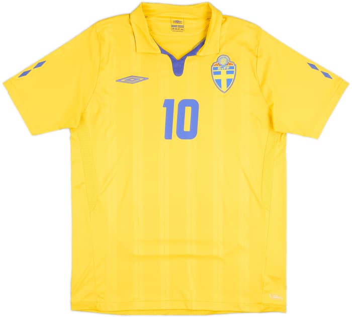 2009-10 Sweden Home Shirt Ibrahimovic #10 - 9/10 - (M)