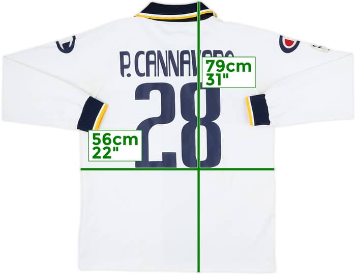 2005-06 Parma Match Issue Away L/S Shirt P. Cannavaro #28