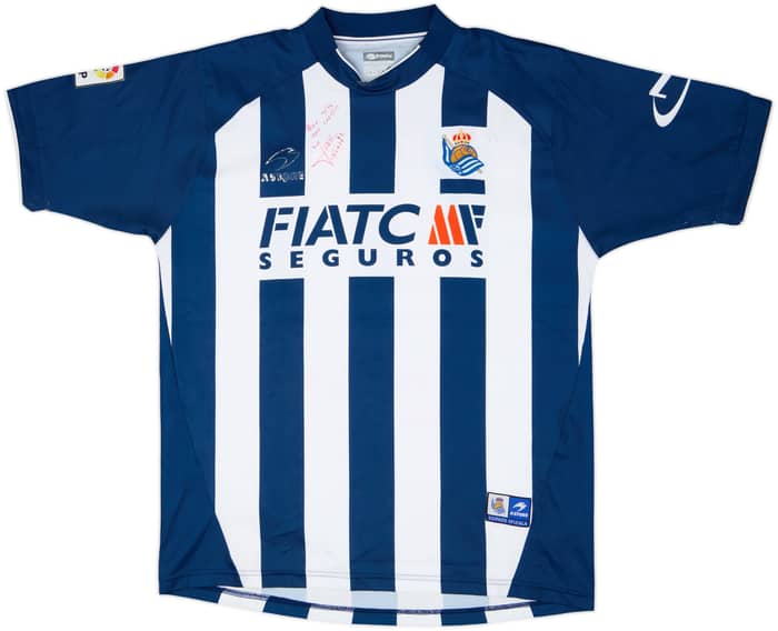 Camiseta de local del Real Sociedad 2004-06 firmada de Viafara #2 - 4/10 - (L)