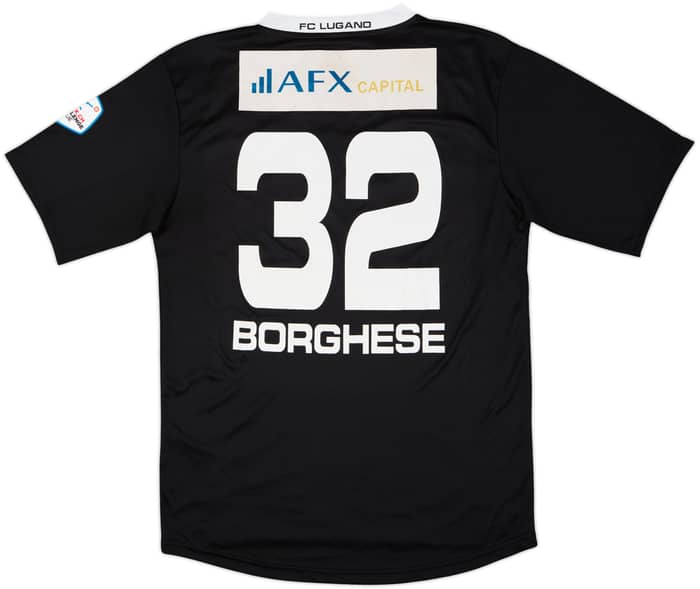 2013-14 FC Lugano Match Issue Home Shirt Borghese #32