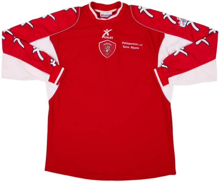 2000-01 Perugia Youth Match Issue Home L/S Shirt #8
