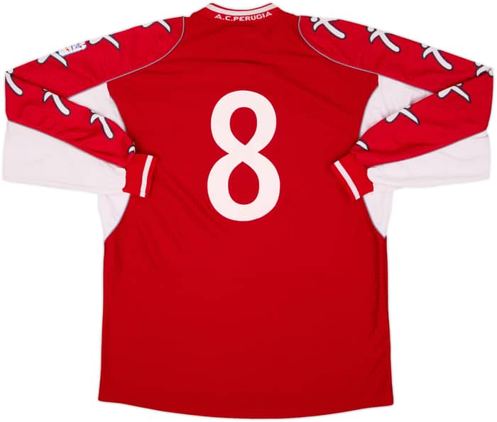 2000-01 Perugia Youth Match Issue Home L/S Shirt #8