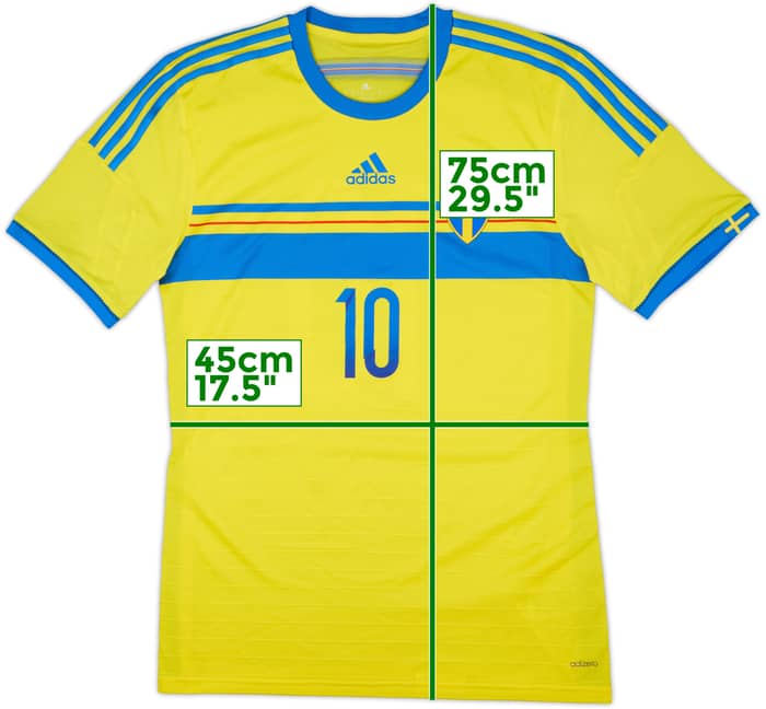 2014-15 Sweden Player Issue Home Shirt #10 - 8/10 - (L)