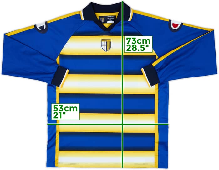 Camiseta juvenil de local versión de jugador de manga larga del Parma 2004-05 #13
