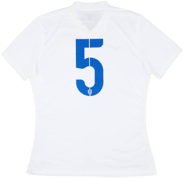 2014-15 England Player Issue Home Shirt #5 - 7/10 - (L)