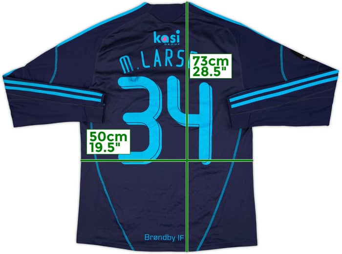 Camiseta de visitante del Brondby 2009-10 versión de partido L/S M.Larsen #34