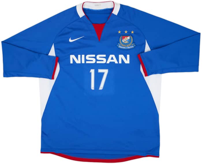 2008-09 Yokohama Marinos Home L/S Shirt #17 - 8/10 - (XL)