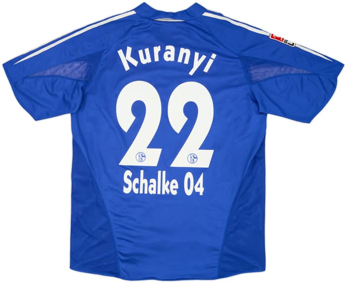 2004-05 Schalke Signed Player Issue Home Shirt Kuranyi #22 - 8/10 - (XL)