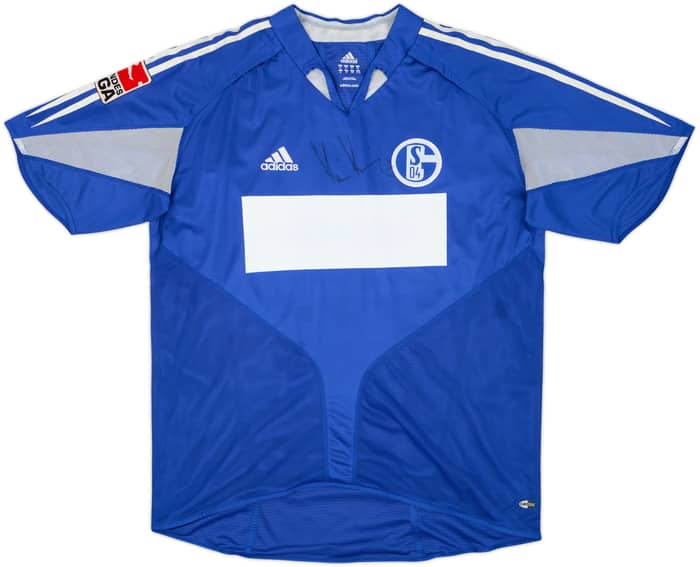 2004-05 Schalke Signed Player Issue Home Shirt Kuranyi #22 - 8/10 - (XL)