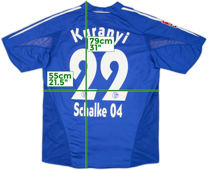 2004-05 Schalke Signed Player Issue Home Shirt Kuranyi #22 - 8/10 - (XL)