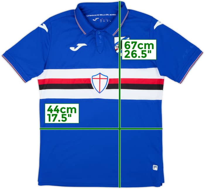 2019-20 Sampdoria Home Shirt #3 - 7/10 - (S)