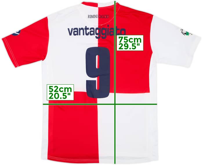 2008-10 Rimini Match Issue Home Shirt Vantaggiato #9