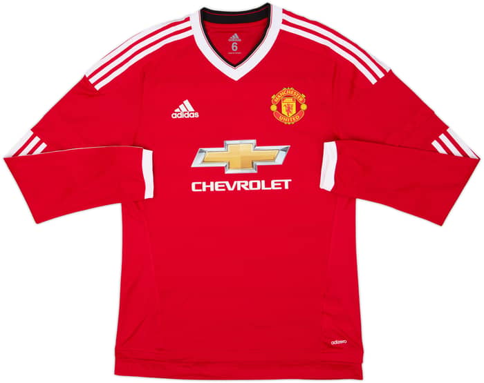 2015-16 Manchester United Match Issue Home L/S Shirt #27