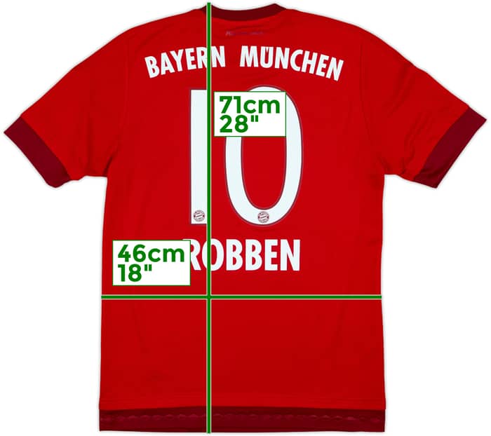 2016-17 Bayern Munich Home Shirt Robben #10 - 9/10 - (S)