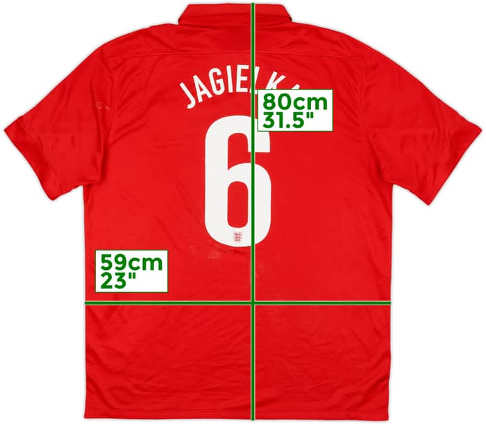 2013 England Away 150th Anniversary Shirt Jagielka #6 - 6/10 - (XL)