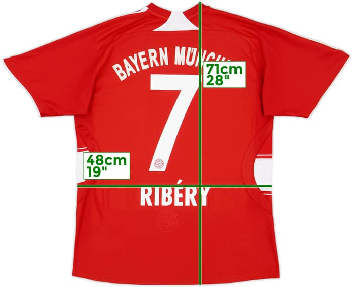 2008-09 Bayern Munich Home Shirt Ribery #7 - 8/10 - (XL.Boys)