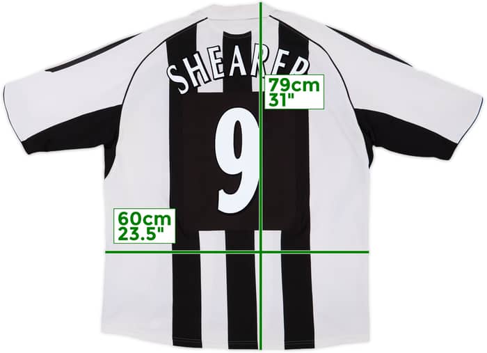 2005-07 Newcastle Home Shirt Shearer #9 - 6/10 - (XL)