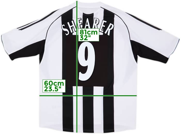 2005-07 Newcastle Home Shirt Shearer #9 - 9/10 - (XL)