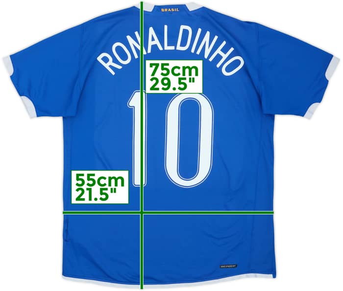 2006-07 Brazil Away Shirt Ronaldinho #10 - 6/10 - (L)