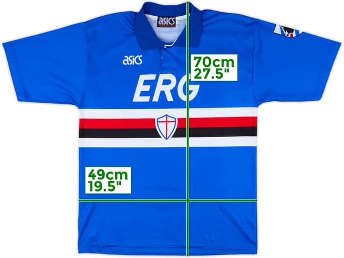 1992-94 Sampdoria Home Shirt - 9/10 - (XL)