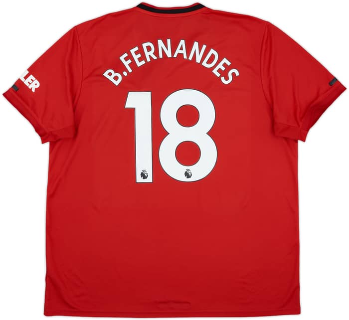2019-20 Manchester United Home Shirt B.Fernandes #18 - 6/10 - (XXL)