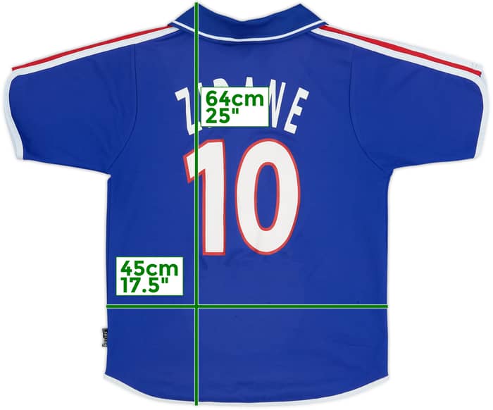 2000-02 France Home Shirt Zidane #10 - 8/10 - (XS)