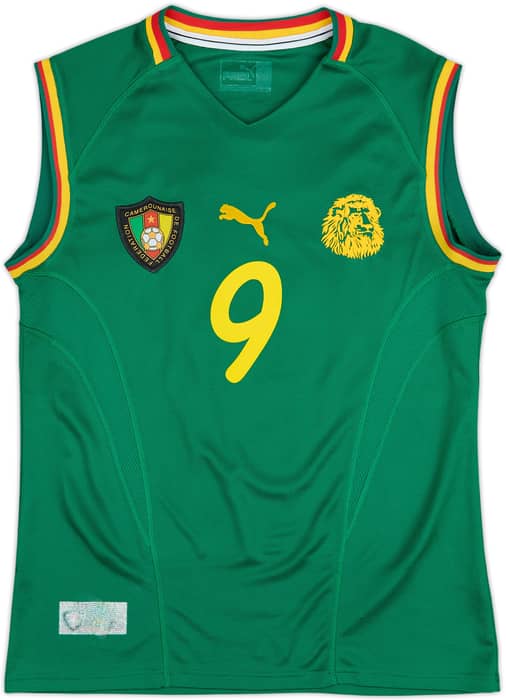 2002 Cameroon Home Vest Shirt Eto'o #9 - 6/10 - (S)