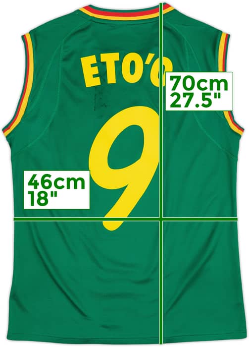 2002 Cameroon Home Vest Shirt Eto'o #9 - 6/10 - (S)