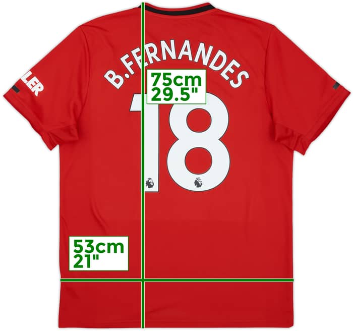 2019-20 Manchester United Home Shirt B.Fernandes #18 - 5/10 - (L)
