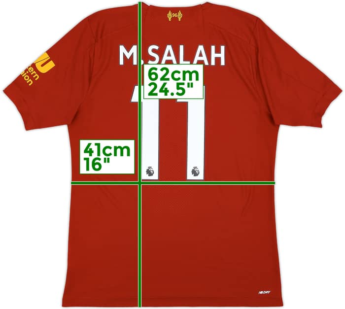 2019-20 Liverpool Authentic Home Shirt Salah #11 - 8/10 - (L)