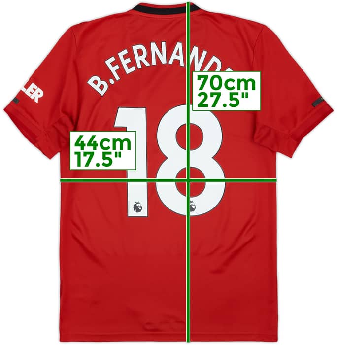 2019-20 Manchester United Home Shirt B.Fernandes #18 - 5/10 - (S)