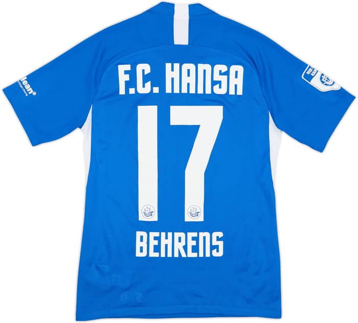 2019-20 Hansa Rostock Home Shirt Behrens #17 - 8/10 - (S)