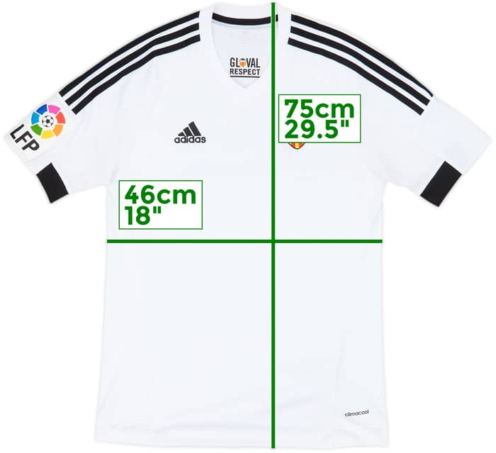 2015-16 Valencia Home Shirt - 7/10 - (S)